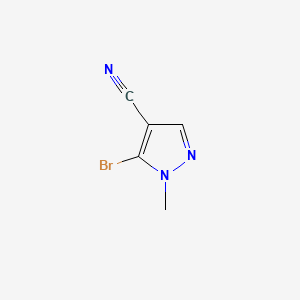 molecular formula C5H4BrN3 B595824 5-Bromo-1-methyl-1H-pyrazole-4-carbonitrile CAS No. 1269293-80-2