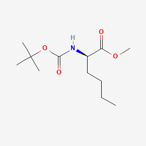 molecular formula C12H23NO4 B595829 methyl (2R)-2-[(2-methylpropan-2-yl)oxycarbonylamino]hexanoate CAS No. 116611-59-7