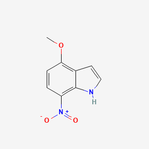 molecular formula C9H8N2O3 B595830 4-甲氧基-7-硝基-1H-吲哚 CAS No. 175913-27-6