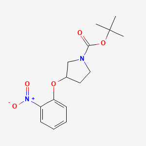 molecular formula C15H20N2O5 B595839 tert-Butyl 3-(2-nitrophenoxy)pyrrolidine-1-carboxylate CAS No. 1233860-24-6