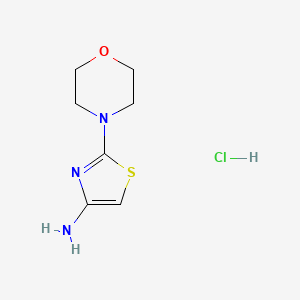 molecular formula C7H12ClN3OS B595850 2-Morpholinothiazol-4-amine hydrochloride CAS No. 170492-30-5