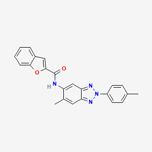 molecular formula C23H18N4O2 B5958525 N-[6-methyl-2-(4-methylphenyl)-2H-benzotriazol-5-yl]-1-benzofuran-2-carboxamide 