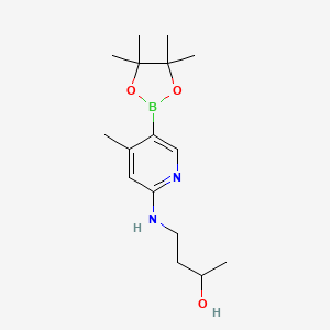 4-(4-Methyl-5-(4,4,5,5-tetramethyl-[1,3,2]dioxaborolan-2-yl)pyridin-2-ylamino)butan-2-ol