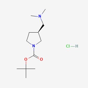 molecular formula C12H25ClN2O2 B595861 (S)-1-Boc-3-Dimethylaminomethylpyrrolidine hydrochloride CAS No. 1246643-15-1