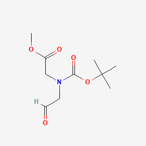 molecular formula C10H17NO5 B595862 Methyl 2-[(2-methylpropan-2-yl)oxycarbonyl-(2-oxoethyl)amino]acetate CAS No. 175211-73-1