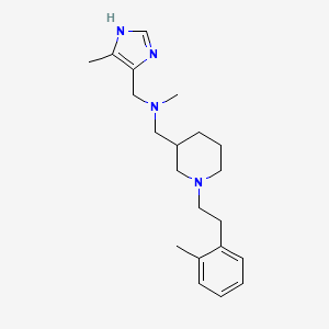 molecular formula C21H32N4 B5958712 N-methyl-N-[(5-methyl-1H-imidazol-4-yl)methyl]-1-[1-[2-(2-methylphenyl)ethyl]piperidin-3-yl]methanamine 