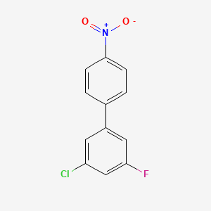 molecular formula C12H7ClFNO2 B595872 1-Chloro-3-fluoro-5-(4-nitrophenyl)benzene CAS No. 1352318-39-8