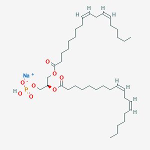 molecular formula C39H69O8P B595876 Sodium (2R)-2,3-bis{[(9Z,12Z)-octadeca-9,12-dienoyl]oxy}propyl hydrogen phosphate CAS No. 17966-17-5