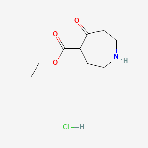 molecular formula C9H16ClNO3 B595891 Ethyl 5-oxoazepane-4-carboxylate hydrochloride CAS No. 19673-14-4
