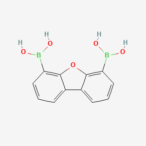 molecular formula C12H10B2O5 B595892 Dibenzofuran-4,6-diborate CAS No. 145238-17-1