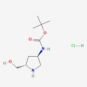 tert-Butyl ((3R,5S)-5-(hydroxymethyl)pyrrolidin-3-yl)carbamate hydrochloride
