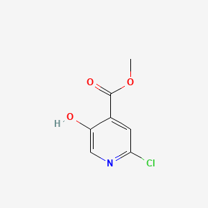 molecular formula C7H6ClNO3 B595900 Methyl 2-chloro-5-hydroxyisonicotinate CAS No. 1256807-90-5