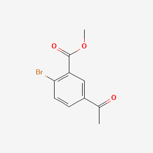 molecular formula C10H9BrO3 B595905 Methyl 5-acetyl-2-bromobenzoate CAS No. 1263286-07-2