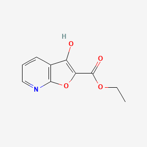 molecular formula C10H9NO4 B595908 Ethyl 3-hydroxyfuro[2,3-b]pyridine-2-carboxylate CAS No. 109274-83-1