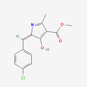 molecular formula C14H12ClNO3 B5959111 METHYL (5E)-5-[(4-CHLOROPHENYL)METHYLIDENE]-2-METHYL-4-OXO-4,5-DIHYDRO-1H-PYRROLE-3-CARBOXYLATE 