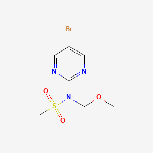 molecular formula C7H10BrN3O3S B595913 N-(5-Bromopyrimidin-2-yl)-N-(methoxymethyl)methanesulfonamide CAS No. 1311197-89-3