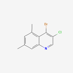 molecular formula C11H9BrClN B595918 4-Bromo-3-chloro-5,7-dimethylquinoline CAS No. 1209881-68-4