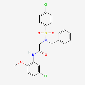 molecular formula C22H20Cl2N2O4S B5959186 N~2~-benzyl-N~1~-(5-chloro-2-methoxyphenyl)-N~2~-[(4-chlorophenyl)sulfonyl]glycinamide 