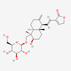 molecular formula C26H38O9 B595922 14-Deoxy-11,12-didehydroandrographiside 