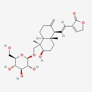 molecular formula C26H38O9 B595922 14-Deoxy-11,12-didehydroandrographiside CAS No. 141973-41-3