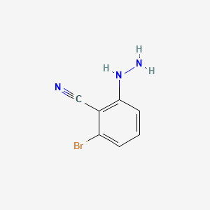 molecular formula C7H6BrN3 B595926 2-Bromo-6-hydrazinylbenzonitrile CAS No. 1260982-77-1