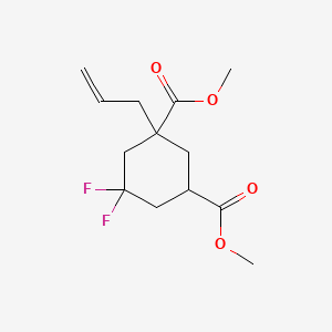 molecular formula C13H18F2O4 B595927 Dimethyl 1-allyl-5,5-difluorocyclohexane-1,3-dicarboxylate CAS No. 1296114-58-3