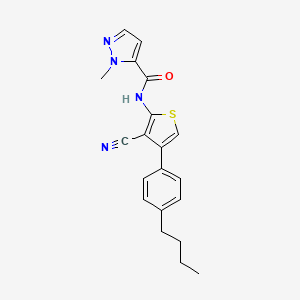 molecular formula C20H20N4OS B5959271 N-[4-(4-butylphenyl)-3-cyanothiophen-2-yl]-1-methyl-1H-pyrazole-5-carboxamide CAS No. 522619-32-5