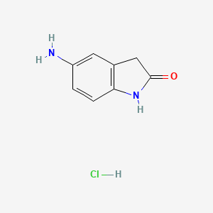 molecular formula C8H9ClN2O B595928 5-Aminoindolin-2-one hydrochloride CAS No. 120266-80-0