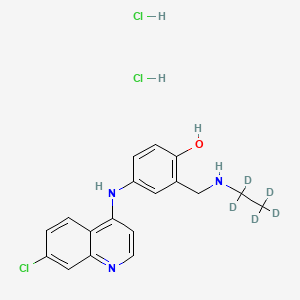 4-[(7-Chloroquinolin-4-yl)amino]-2-[(1,1,2,2,2-pentadeuterioethylamino)methyl]phenol;dihydrochloride