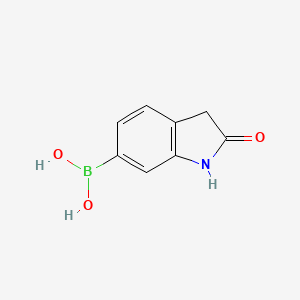 molecular formula C8H8BNO3 B595932 (2-Oxoindolin-6-yl)boronic acid CAS No. 1217500-61-2