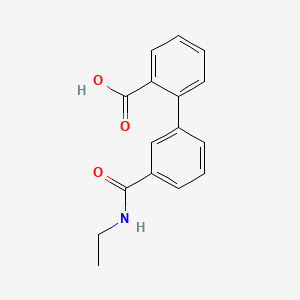 molecular formula C16H15NO3 B595933 2-[3-(N-Ethylaminocarbonyl)phenyl]benzoic acid CAS No. 1261915-41-6