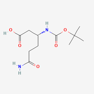 molecular formula C11H20N2O5 B595935 Boc-D-beta-homoglutamine CAS No. 1313054-48-6