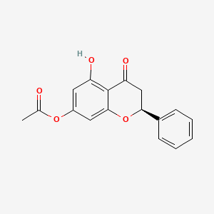 molecular formula C17H14O5 B595942 Pinocembrin 7-acetate CAS No. 109592-60-1