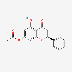molecular formula C17H14O5 B595942 (S)-5-Hydroxy-4-oxo-2-phenylchroman-7-yl acetate CAS No. 109592-60-1