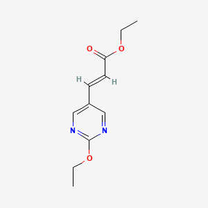 molecular formula C11H14N2O3 B595943 (E)-ethyl 3-(2-ethoxypyrimidin-5-yl)acrylate CAS No. 1314533-99-7