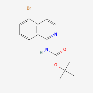 molecular formula C14H15BrN2O2 B595945 tert-Butyl (5-bromoisoquinolin-1-yl)carbamate CAS No. 1330754-23-8