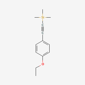 molecular formula C13H18OSi B595947 Silane, [(4-ethoxyphenyl)ethynyl]trimethyl-(9CI) CAS No. 196599-73-2