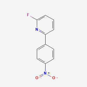 molecular formula C11H7FN2O2 B595949 2-Fluoro-6-(4-nitrophenyl)pyridine CAS No. 1245648-41-2