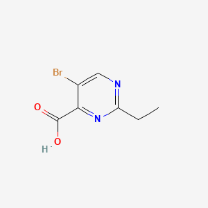 molecular formula C7H7BrN2O2 B595954 5-Bromo-2-ethylpyrimidine-4-carboxylic acid CAS No. 1235450-86-8
