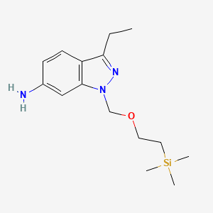 molecular formula C15H25N3OSi B595956 3-Ethyl-1-((2-(trimethylsilyl)ethoxy)methyl)-1H-indazol-6-amine CAS No. 1214900-20-5