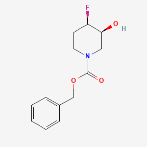 molecular formula C13H16FNO3 B595957 BENZYL (3S,4R)-4-FLUORO-3-HYDROXYPIPERIDINE-1-CARBOXYLATE CAS No. 1207853-10-8