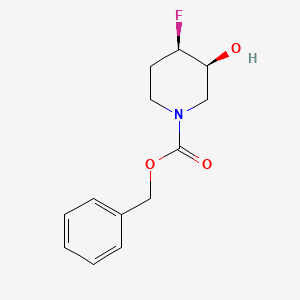 molecular formula C13H16FNO3 B595957 cis-Benzyl 4-fluoro-3-hydroxypiperidine-1-carboxylate CAS No. 1207853-10-8