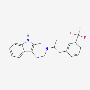 molecular formula C21H21F3N2 B5959573 2-{1-methyl-2-[3-(trifluoromethyl)phenyl]ethyl}-2,3,4,9-tetrahydro-1H-beta-carboline 
