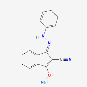molecular formula C16H10N3NaO B5959603 sodium;(3E)-2-cyano-3-(phenylhydrazinylidene)inden-1-olate 