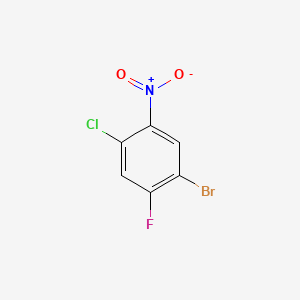 molecular formula C6H2BrClFNO2 B595961 1-Bromo-4-chloro-2-fluoro-5-nitrobenzene CAS No. 1311197-88-2