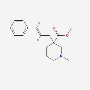 molecular formula C19H27NO2 B5959614 ethyl 1-ethyl-3-[(2E)-3-phenyl-2-propen-1-yl]-3-piperidinecarboxylate 