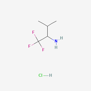 molecular formula C5H11ClF3N B595963 1,1,1-Trifluoro-3-methylbutan-2-amine hydrochloride CAS No. 1263282-44-5