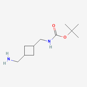 molecular formula C11H22N2O2 B595965 3-Aminomethyl-1-(boc-aminomethyl)cyclobutane CAS No. 1363382-06-2