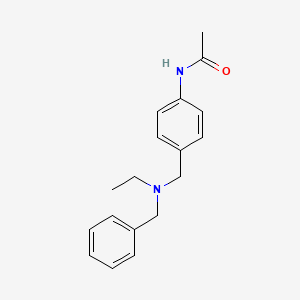 molecular formula C18H22N2O B5959755 N-(4-{[benzyl(ethyl)amino]methyl}phenyl)acetamide 