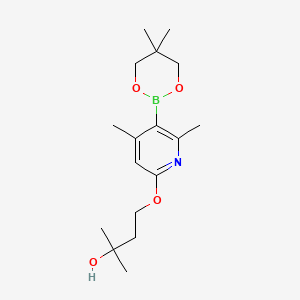 4-((5-(5,5-Dimethyl-1,3,2-dioxaborinan-2-yl)-4,6-dimethylpyridin-2-yl)oxy)-2-methylbutan-2-ol